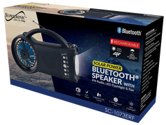 Supersonic Solar Power Bluetooth Speaker with FM Radio / LED Torch Light / Fan