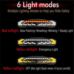 Multifunctional USB Rechargeable Bike Alarm Tail Light