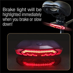 Multifunctional USB Rechargeable Bike Alarm Tail Light