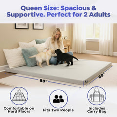 Matrix Air-Cell Memory Foam Camping Mattress - Portable Comfortable Roll Up Mattress