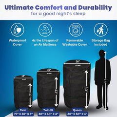 Matrix Air-Cell Memory Foam Camping Mattress - Portable Comfortable Roll Up Mattress