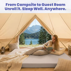Matrix Air-Cell Memory Foam Camping Mattress - Portable Comfortable Roll Up Mattress