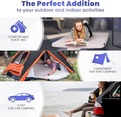 Matrix Air-Cell Memory Foam Camping Mattress - Portable Comfortable Roll Up Mattress
