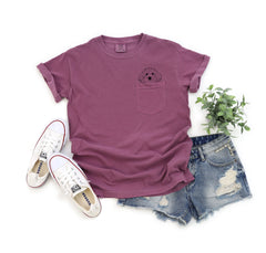 Bichon Frisé Dog mom Comfort Colors Pocket T Shirt