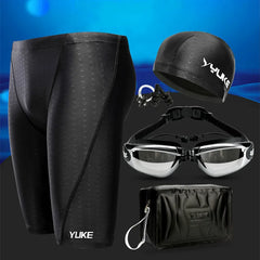 Men Swim Shorts Waterproof Goggles & Ear-plug Cap
