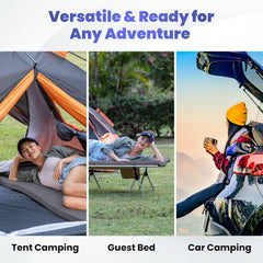 Matrix Air-Cell Memory Foam Camping Mattress - Portable Comfortable Roll Up Mattress