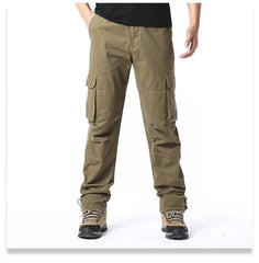Men’s Large-Pocket Loose Tactical Pants – Outdoor Sports & Casual