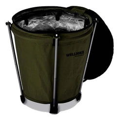 Outdoor camping Trash Can LightweightCollapsible Oxford cloth Storage RoundBin Self-drive Barbecue Portable CarTrash Bin