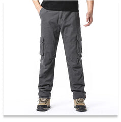 Men’s Large-Pocket Loose Tactical Pants – Outdoor Sports & Casual