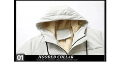 Winter Men's Warm Padded Jackets Fashion Men Fleece Lined Thermal Hooded Coats Men Mountain Ski Windbreaker Jackets Clothing