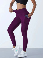 High Waist Pocket Stretch Leggings Women