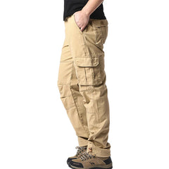 Men’s Large-Pocket Loose Tactical Pants – Outdoor Sports & Casual