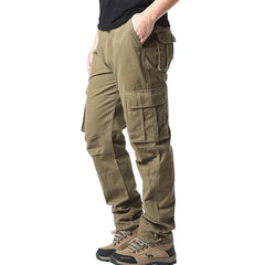 Men’s Large-Pocket Loose Tactical Pants – Outdoor Sports & Casual