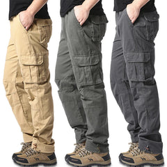 Men’s Large-Pocket Loose Tactical Pants – Outdoor Sports & Casual
