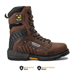 Scorpion 9” Soft Toe Waterproof Work Boot – Brown