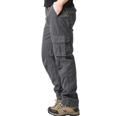 Men’s Large-Pocket Loose Tactical Pants – Outdoor Sports & Casual
