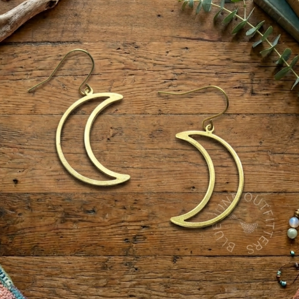 Bohemian Crescent Moon Earrings