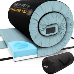 Matrix Air-Cell Memory Foam Camping Mattress - Portable Comfortable Roll Up Mattress