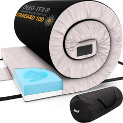 Matrix Air-Cell Memory Foam Camping Mattress - Portable Comfortable Roll Up Mattress