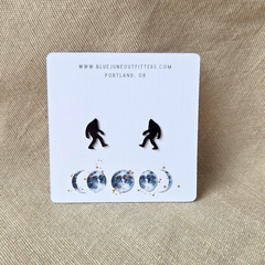 Bigfoot/Sasquatch stainless steel stud earrings