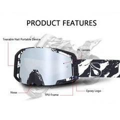Outdoor Sports Cycling Motorcycle Motorbike Goggles Dust Proof UV 400