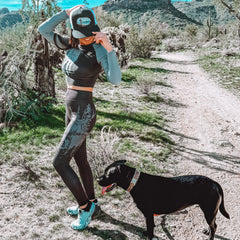 High Waist Non-Toxic Leggings, Woodland Antler Logo, Black