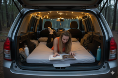 Matrix Air-Cell Memory Foam Camping Mattress - Portable Comfortable Roll Up Mattress